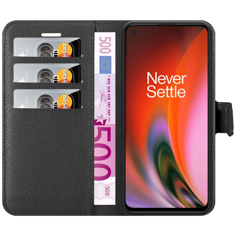 Cadorabo Hülle kompatibel mit OnePlus Nord 2 5G Schutzhülle mit Magnetverschluss, Standfunktion und Kartenfach