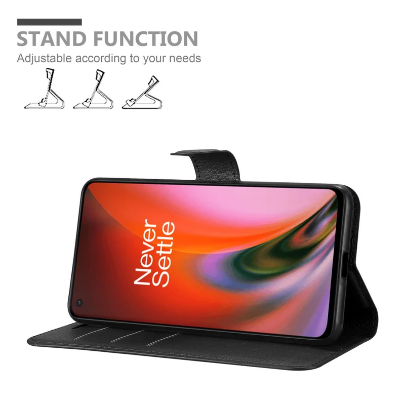 Cadorabo Hülle kompatibel mit OnePlus Nord 2 5G Schutzhülle mit Magnetverschluss, Standfunktion und Kartenfach