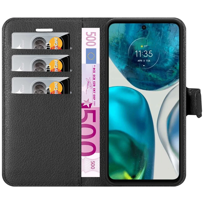 Cadorabo Hülle kompatibel mit Motorola MOTO G52 4G / G82 5G Schutzhülle mit Magnetverschluss, Standfunktion und Kartenfach