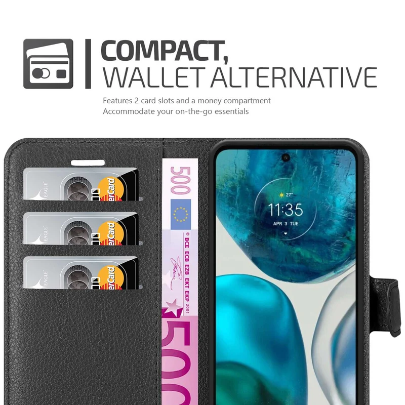 Cadorabo Hülle kompatibel mit Motorola MOTO G52 4G / G82 5G Schutzhülle mit Magnetverschluss, Standfunktion und Kartenfach