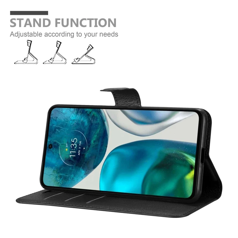 Cadorabo Hülle kompatibel mit Motorola MOTO G52 4G / G82 5G Schutzhülle mit Magnetverschluss, Standfunktion und Kartenfach