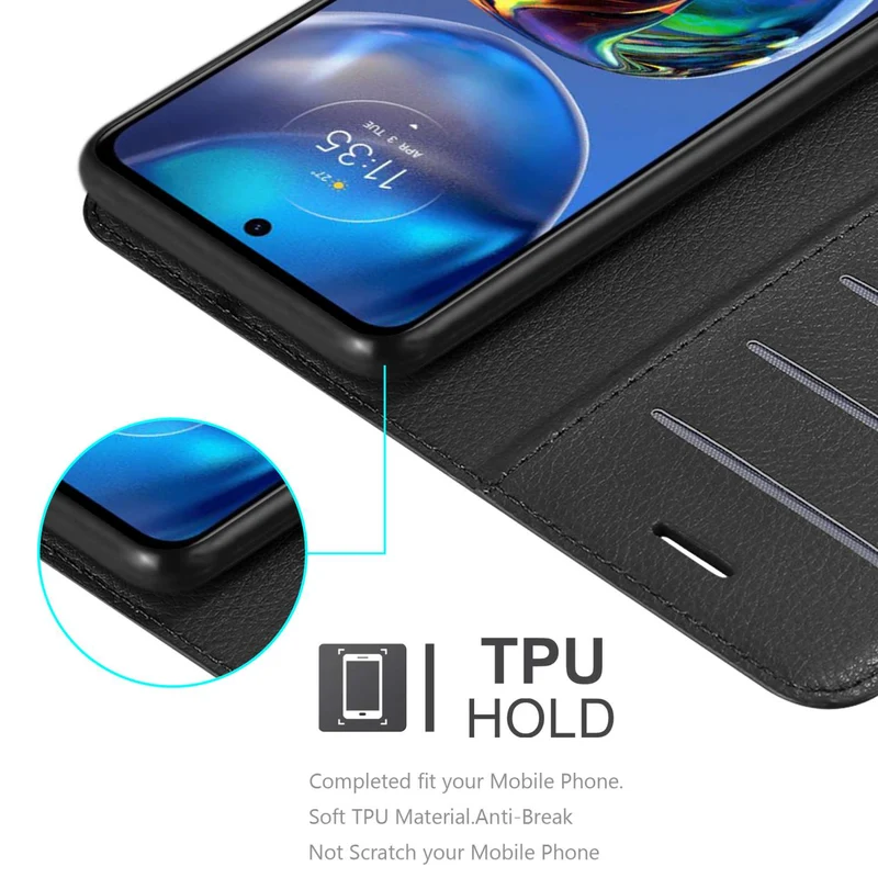 Cadorabo Hülle kompatibel mit Motorola MOTO E32 4G / E32S Schutzhülle mit Magnetverschluss, Standfunktion und Kartenfach