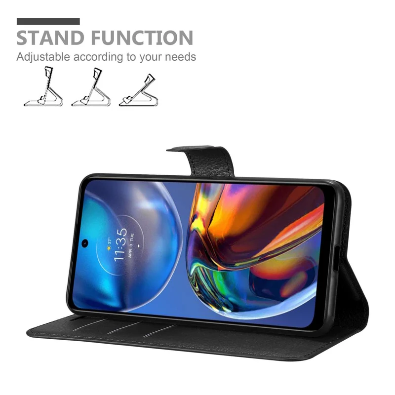Cadorabo Hülle kompatibel mit Motorola MOTO E32 4G / E32S Schutzhülle mit Magnetverschluss, Standfunktion und Kartenfach