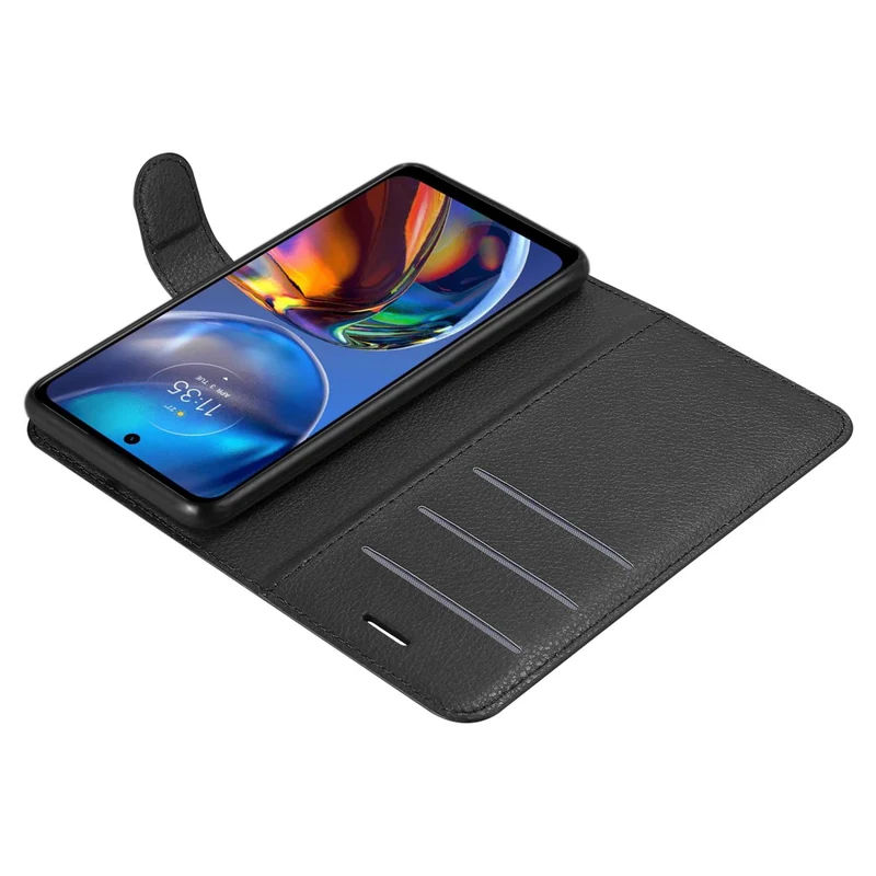 Cadorabo Hülle kompatibel mit Motorola MOTO E32 4G / E32S Schutzhülle mit Magnetverschluss, Standfunktion und Kartenfach