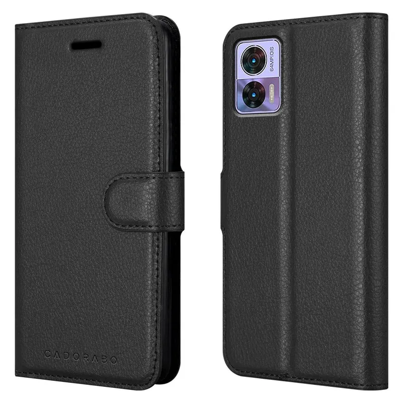 Cadorabo Hülle kompatibel mit Motorola EDGE 30 NEO Schutzhülle mit Magnetverschluss, Standfunktion und Kartenfach