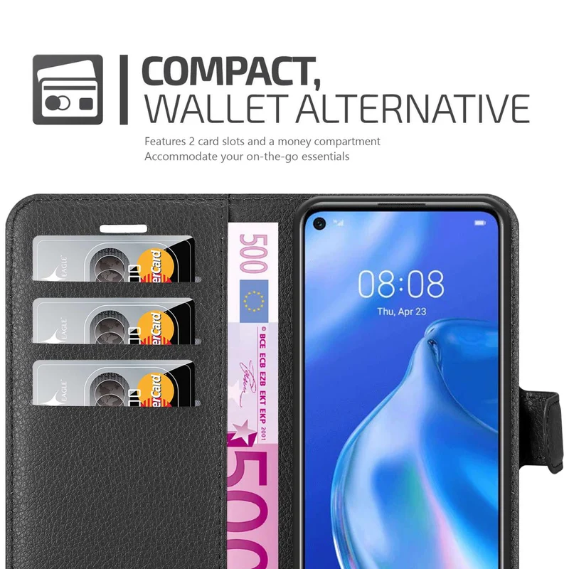Cadorabo Hülle kompatibel mit Huawei P40 LITE 5G / NOVA 7 SE Schutzhülle mit Magnetverschluss, Standfunktion und Kartenfach