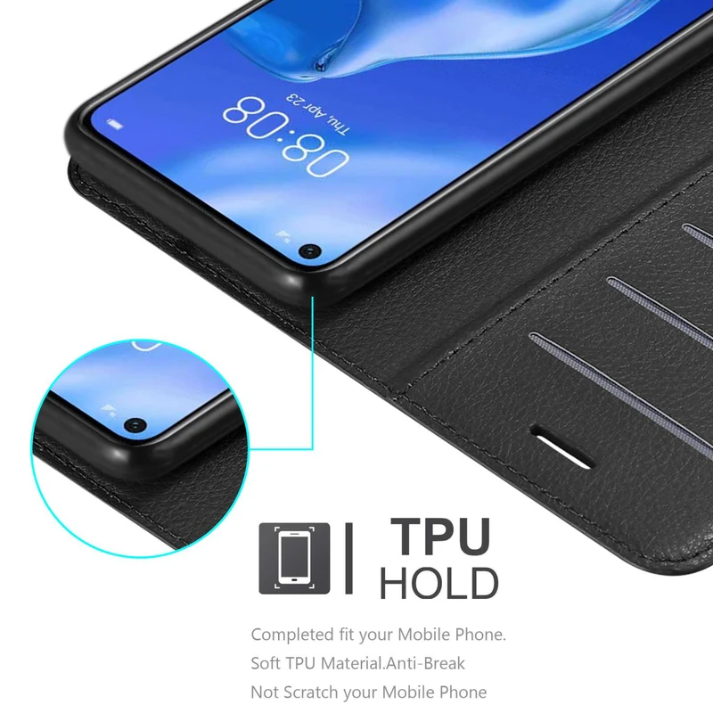 Cadorabo Hülle kompatibel mit Huawei P40 LITE 5G / NOVA 7 SE Schutzhülle mit Magnetverschluss, Standfunktion und Kartenfach