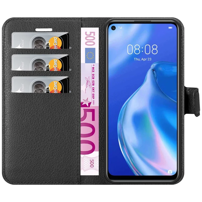 Cadorabo Hülle kompatibel mit Huawei P40 LITE 5G / NOVA 7 SE Schutzhülle mit Magnetverschluss, Standfunktion und Kartenfach