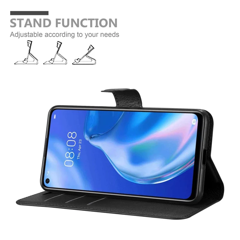 Cadorabo Hülle kompatibel mit Huawei P40 LITE 5G / NOVA 7 SE Schutzhülle mit Magnetverschluss, Standfunktion und Kartenfach