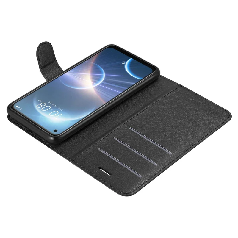 Cadorabo Hülle kompatibel mit HTC Desire 22 PRO Schutzhülle mit Magnetverschluss, Standfunktion und Kartenfach