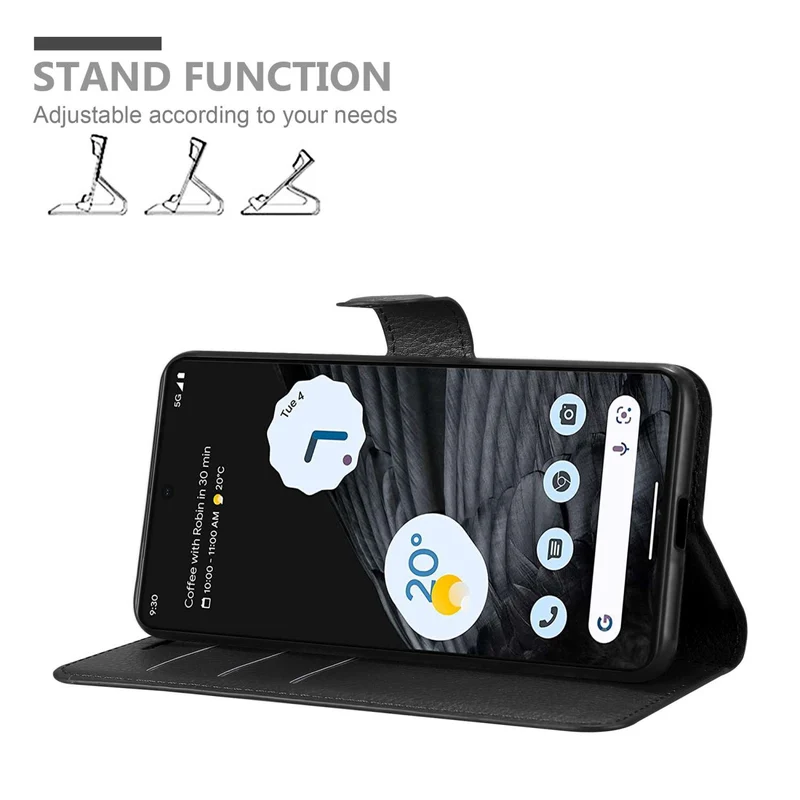 Cadorabo Hülle kompatibel mit Google PIXEL 7 PRO Schutzhülle mit Magnetverschluss, Standfunktion und Kartenfach