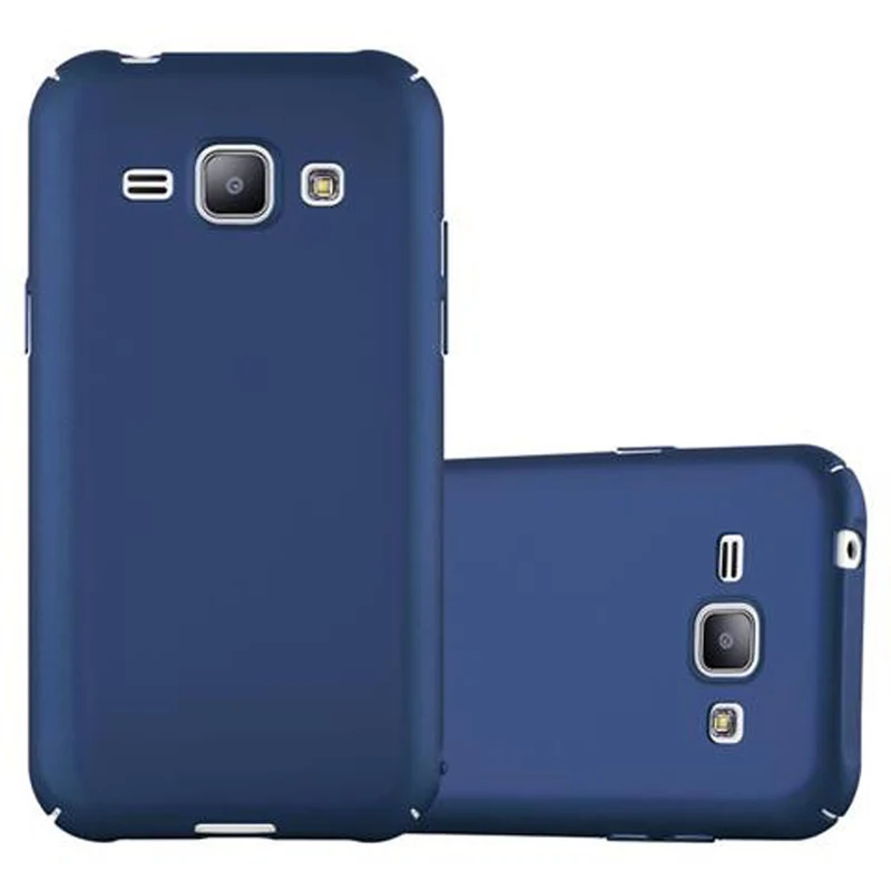 Cadorabo Hülle kompatibel mit Samsung Galaxy J1 2015 Hard Case Schutzhülle in Metall Optik gegen Kratzer und Stöße