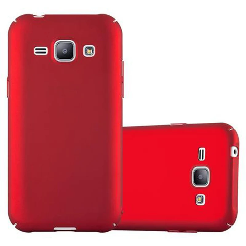 Cadorabo Hülle kompatibel mit Samsung Galaxy J1 2015 Hard Case Schutzhülle in Metall Optik gegen Kratzer und Stöße