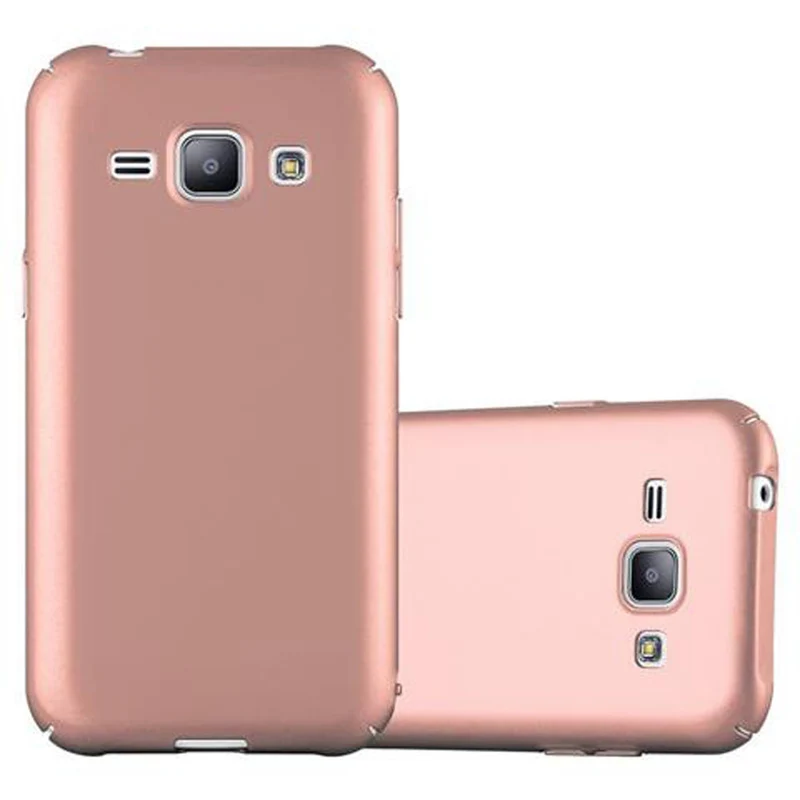 Cadorabo Hülle kompatibel mit Samsung Galaxy J1 2015 Hard Case Schutzhülle in Metall Optik gegen Kratzer und Stöße
