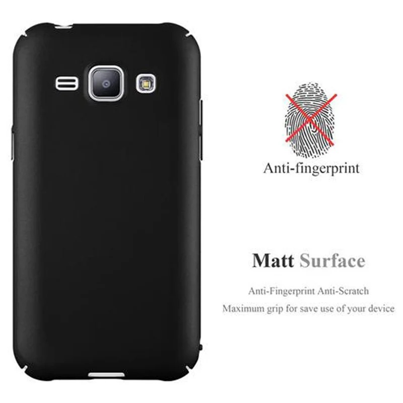 Cadorabo Hülle kompatibel mit Samsung Galaxy J1 2015 Hard Case Schutzhülle in Metall Optik gegen Kratzer und Stöße