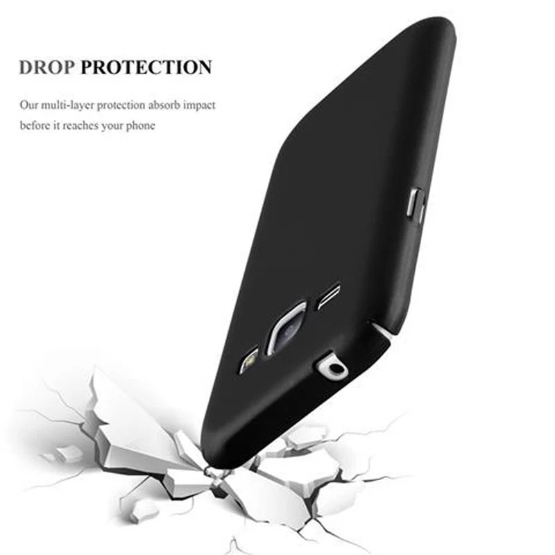 Cadorabo Hülle kompatibel mit Samsung Galaxy J1 2015 Hard Case Schutzhülle in Metall Optik gegen Kratzer und Stöße