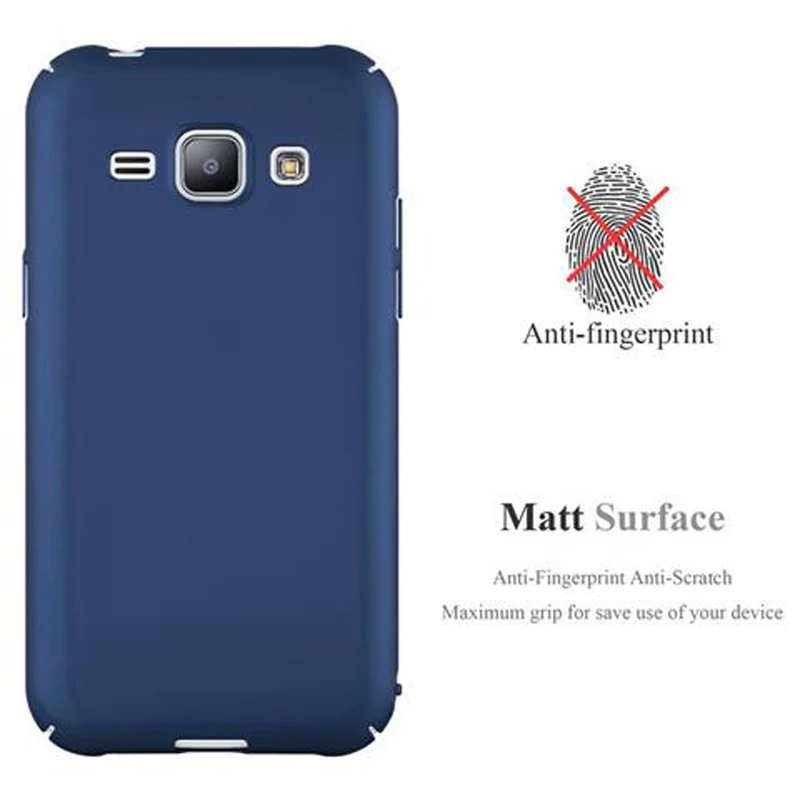Cadorabo Hülle kompatibel mit Samsung Galaxy J1 2015 Hard Case Schutzhülle in Metall Optik gegen Kratzer und Stöße