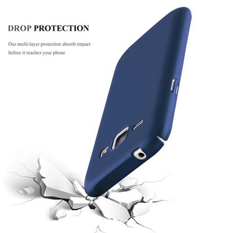 Cadorabo Hülle kompatibel mit Samsung Galaxy J1 2015 Hard Case Schutzhülle in Metall Optik gegen Kratzer und Stöße