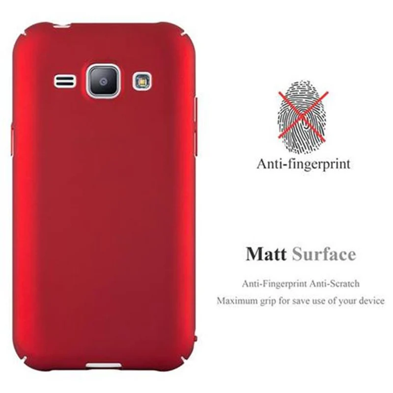 Cadorabo Hülle kompatibel mit Samsung Galaxy J1 2015 Hard Case Schutzhülle in Metall Optik gegen Kratzer und Stöße
