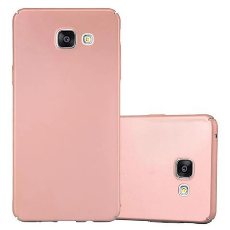 Cadorabo Hülle kompatibel mit Samsung Galaxy A5 2016 Hard Case Schutzhülle in Metall Optik gegen Kratzer und Stöße