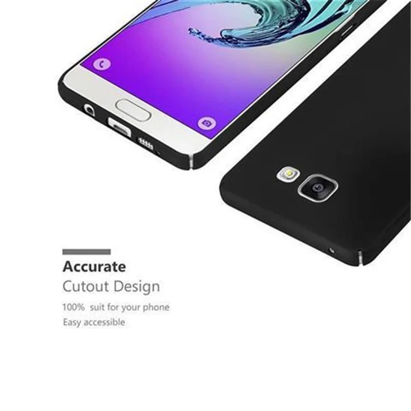 Cadorabo Hülle kompatibel mit Samsung Galaxy A5 2016 Hard Case Schutzhülle in Metall Optik gegen Kratzer und Stöße