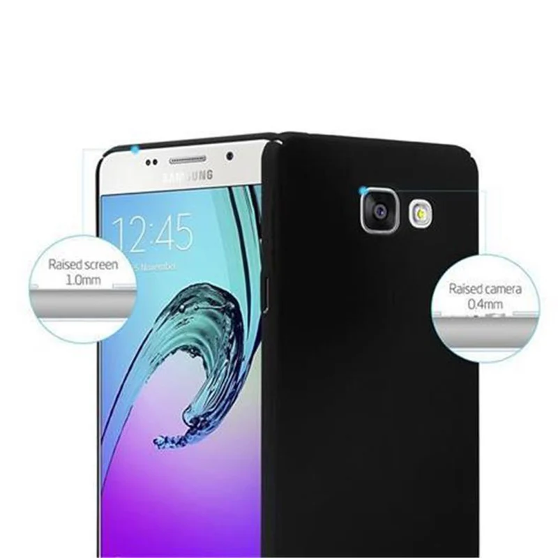 Cadorabo Hülle kompatibel mit Samsung Galaxy A5 2016 Hard Case Schutzhülle in Metall Optik gegen Kratzer und Stöße