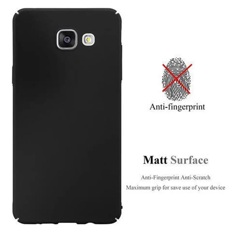 Cadorabo Hülle kompatibel mit Samsung Galaxy A5 2016 Hard Case Schutzhülle in Metall Optik gegen Kratzer und Stöße