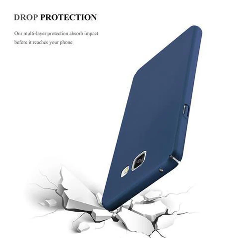 Cadorabo Hülle kompatibel mit Samsung Galaxy A5 2016 Hard Case Schutzhülle in Metall Optik gegen Kratzer und Stöße