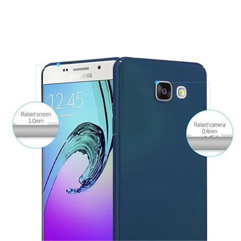Cadorabo Hülle kompatibel mit Samsung Galaxy A5 2016 Hard Case Schutzhülle in Metall Optik gegen Kratzer und Stöße