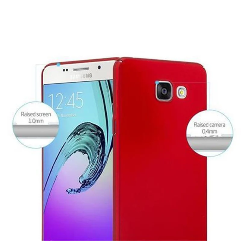 Cadorabo Hülle kompatibel mit Samsung Galaxy A5 2016 Hard Case Schutzhülle in Metall Optik gegen Kratzer und Stöße