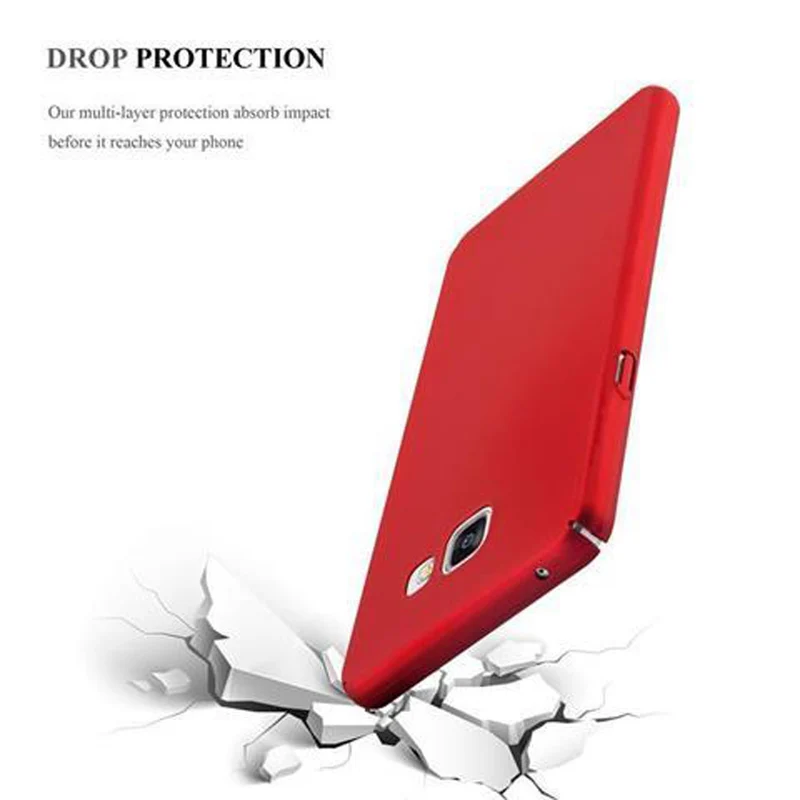 Cadorabo Hülle kompatibel mit Samsung Galaxy A5 2016 Hard Case Schutzhülle in Metall Optik gegen Kratzer und Stöße