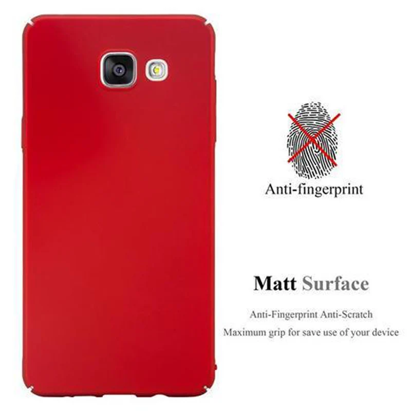 Cadorabo Hülle kompatibel mit Samsung Galaxy A5 2016 Hard Case Schutzhülle in Metall Optik gegen Kratzer und Stöße