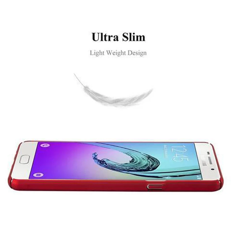 Cadorabo Hülle kompatibel mit Samsung Galaxy A5 2016 Hard Case Schutzhülle in Metall Optik gegen Kratzer und Stöße