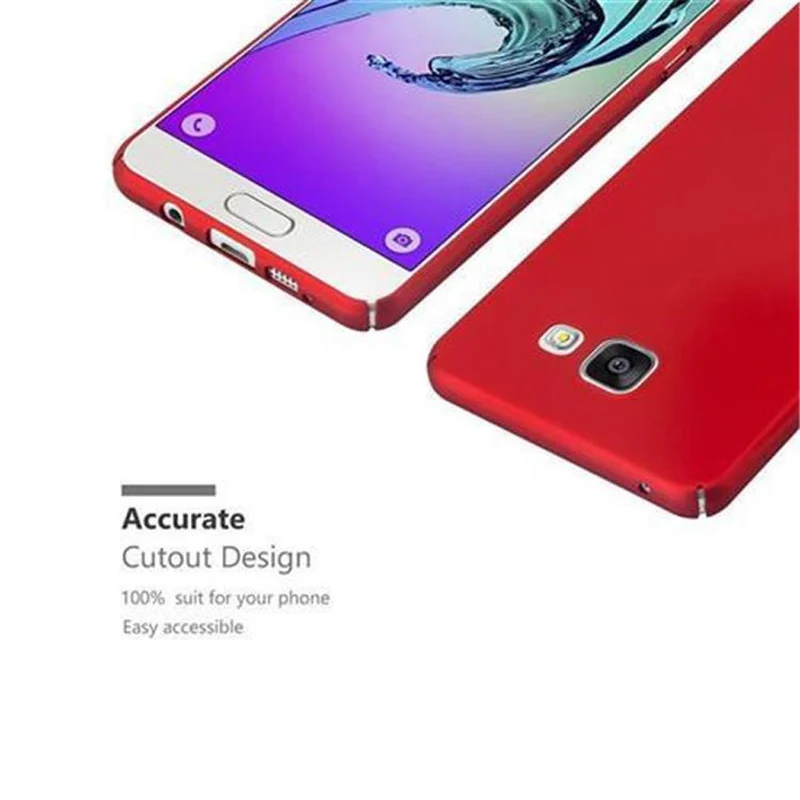 Cadorabo Hülle kompatibel mit Samsung Galaxy A5 2016 Hard Case Schutzhülle in Metall Optik gegen Kratzer und Stöße