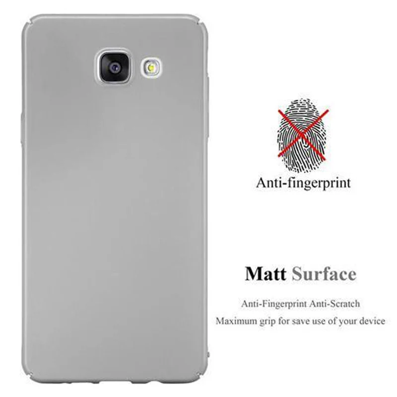 Cadorabo Hülle kompatibel mit Samsung Galaxy A5 2016 Hard Case Schutzhülle in Metall Optik gegen Kratzer und Stöße