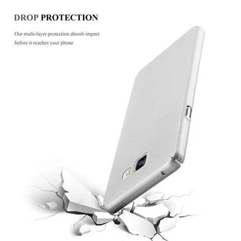 Cadorabo Hülle kompatibel mit Samsung Galaxy A5 2016 Hard Case Schutzhülle in Metall Optik gegen Kratzer und Stöße