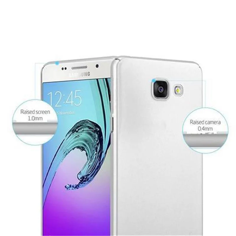 Cadorabo Hülle kompatibel mit Samsung Galaxy A5 2016 Hard Case Schutzhülle in Metall Optik gegen Kratzer und Stöße