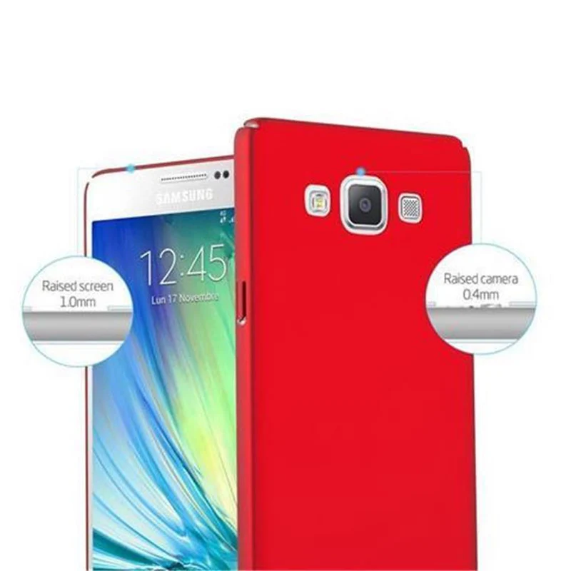 Cadorabo Hülle kompatibel mit Samsung Galaxy A5 2015 Hard Case Schutzhülle in Metall Optik gegen Kratzer und Stöße