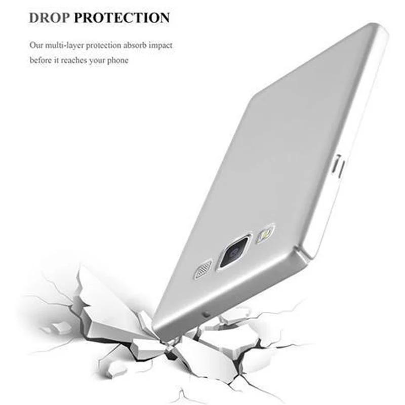 Cadorabo Hülle kompatibel mit Samsung Galaxy A5 2015 Hard Case Schutzhülle in Metall Optik gegen Kratzer und Stöße