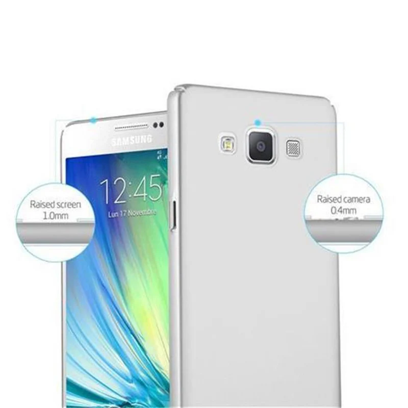 Cadorabo Hülle kompatibel mit Samsung Galaxy A5 2015 Hard Case Schutzhülle in Metall Optik gegen Kratzer und Stöße