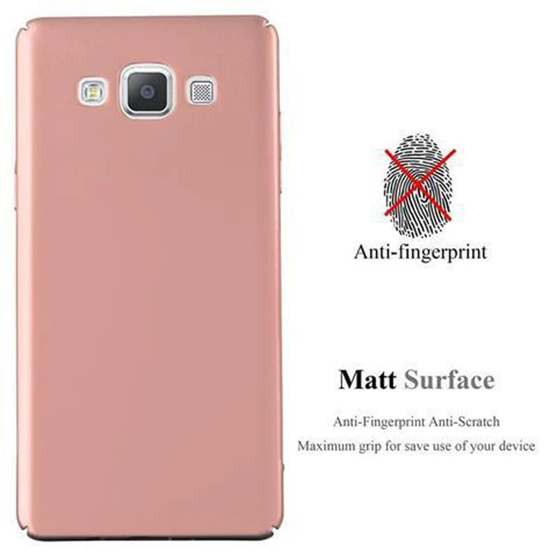 Cadorabo Hülle kompatibel mit Samsung Galaxy A5 2015 Hard Case Schutzhülle in Metall Optik gegen Kratzer und Stöße