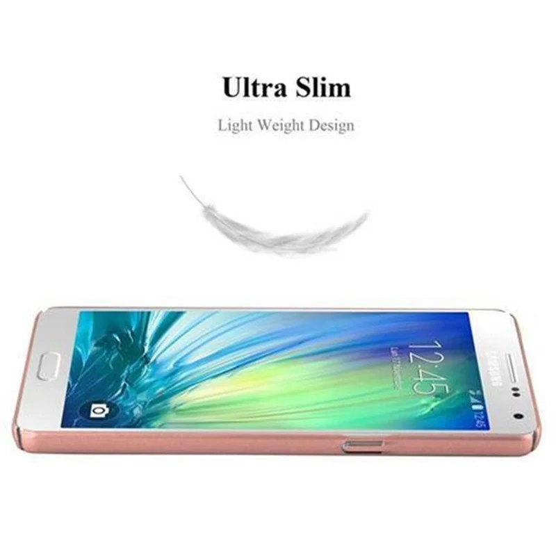 Cadorabo Hülle kompatibel mit Samsung Galaxy A5 2015 Hard Case Schutzhülle in Metall Optik gegen Kratzer und Stöße