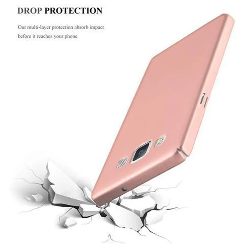 Cadorabo Hülle kompatibel mit Samsung Galaxy A5 2015 Hard Case Schutzhülle in Metall Optik gegen Kratzer und Stöße