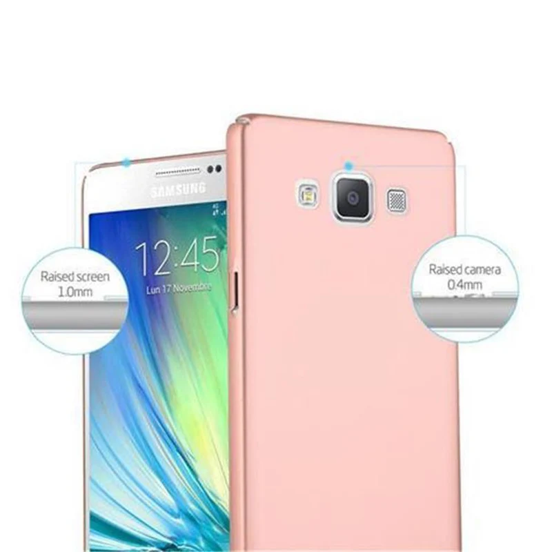Cadorabo Hülle kompatibel mit Samsung Galaxy A5 2015 Hard Case Schutzhülle in Metall Optik gegen Kratzer und Stöße