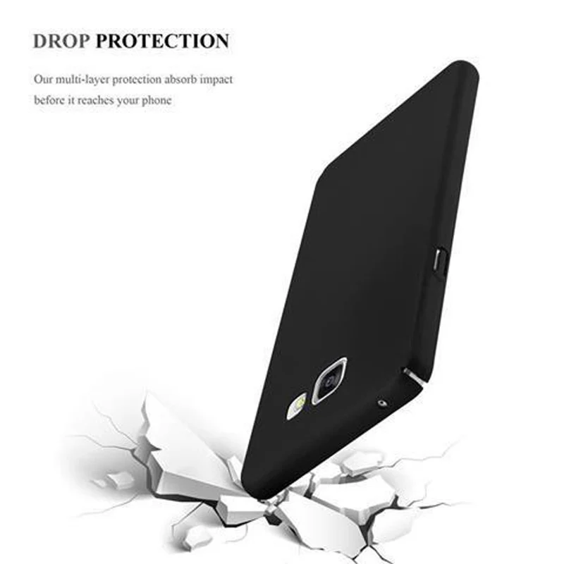 Cadorabo Hülle kompatibel mit Samsung Galaxy A3 2016 Hard Case Schutzhülle in Metall Optik gegen Kratzer und Stöße