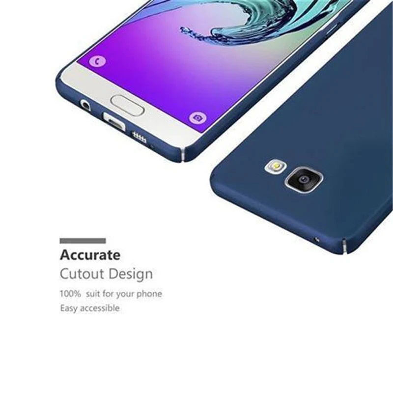Cadorabo Hülle kompatibel mit Samsung Galaxy A3 2016 Hard Case Schutzhülle in Metall Optik gegen Kratzer und Stöße