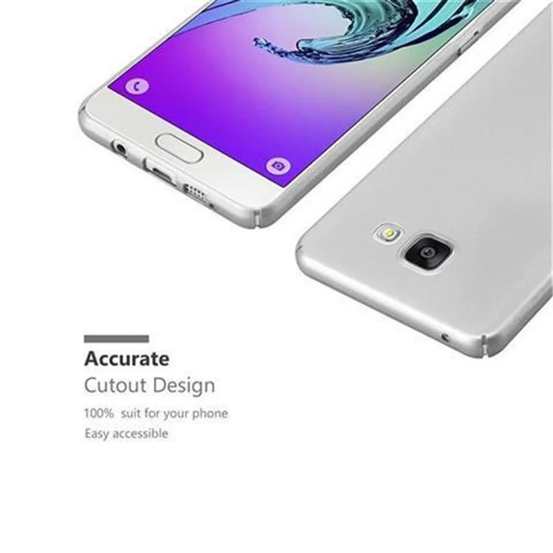 Cadorabo Hülle kompatibel mit Samsung Galaxy A3 2016 Hard Case Schutzhülle in Metall Optik gegen Kratzer und Stöße