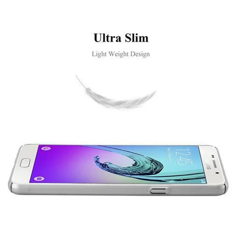 Cadorabo Hülle kompatibel mit Samsung Galaxy A3 2016 Hard Case Schutzhülle in Metall Optik gegen Kratzer und Stöße