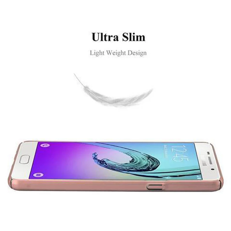 Cadorabo Hülle kompatibel mit Samsung Galaxy A3 2016 Hard Case Schutzhülle in Metall Optik gegen Kratzer und Stöße
