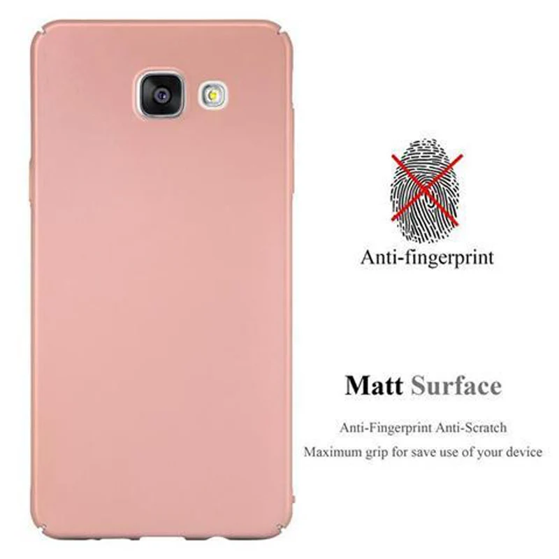 Cadorabo Hülle kompatibel mit Samsung Galaxy A3 2016 Hard Case Schutzhülle in Metall Optik gegen Kratzer und Stöße